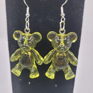 Yellow Bear Shaped Earrings